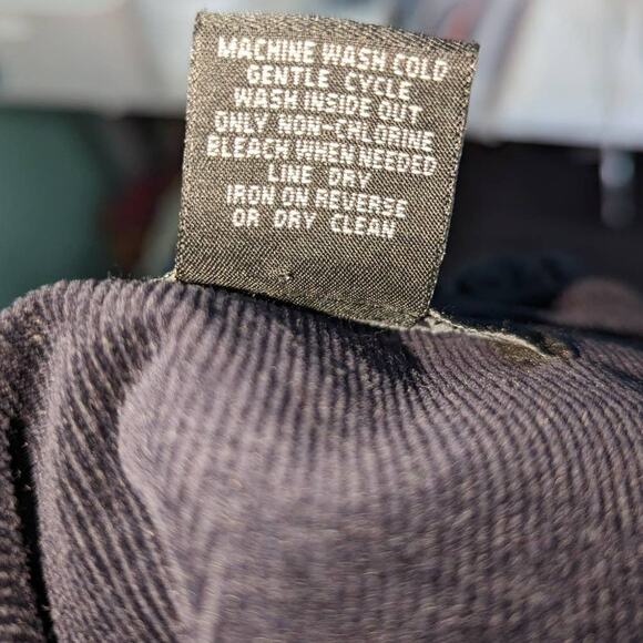 Vintage 90's Willi Smith Black Corduroy Cropped  Blazer Ruffle Trim Size 6 - Picture 6 of 10